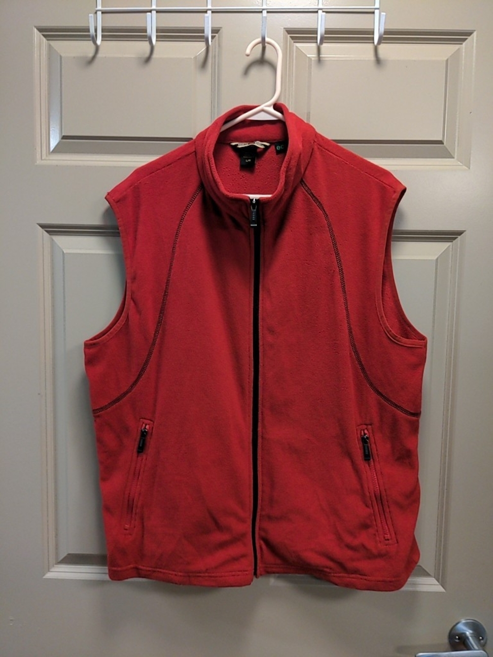North End Red ECO Fleece Full  Zip Vest Size Large